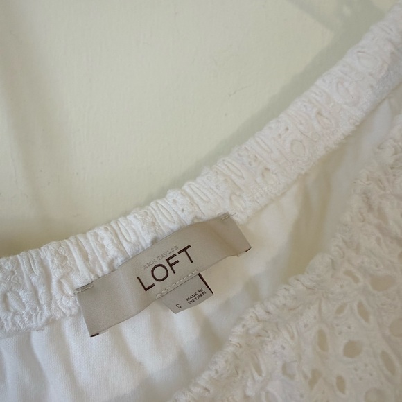 Loft One Shoulder Ruffle Eyelet Top - Picture 4 of 4